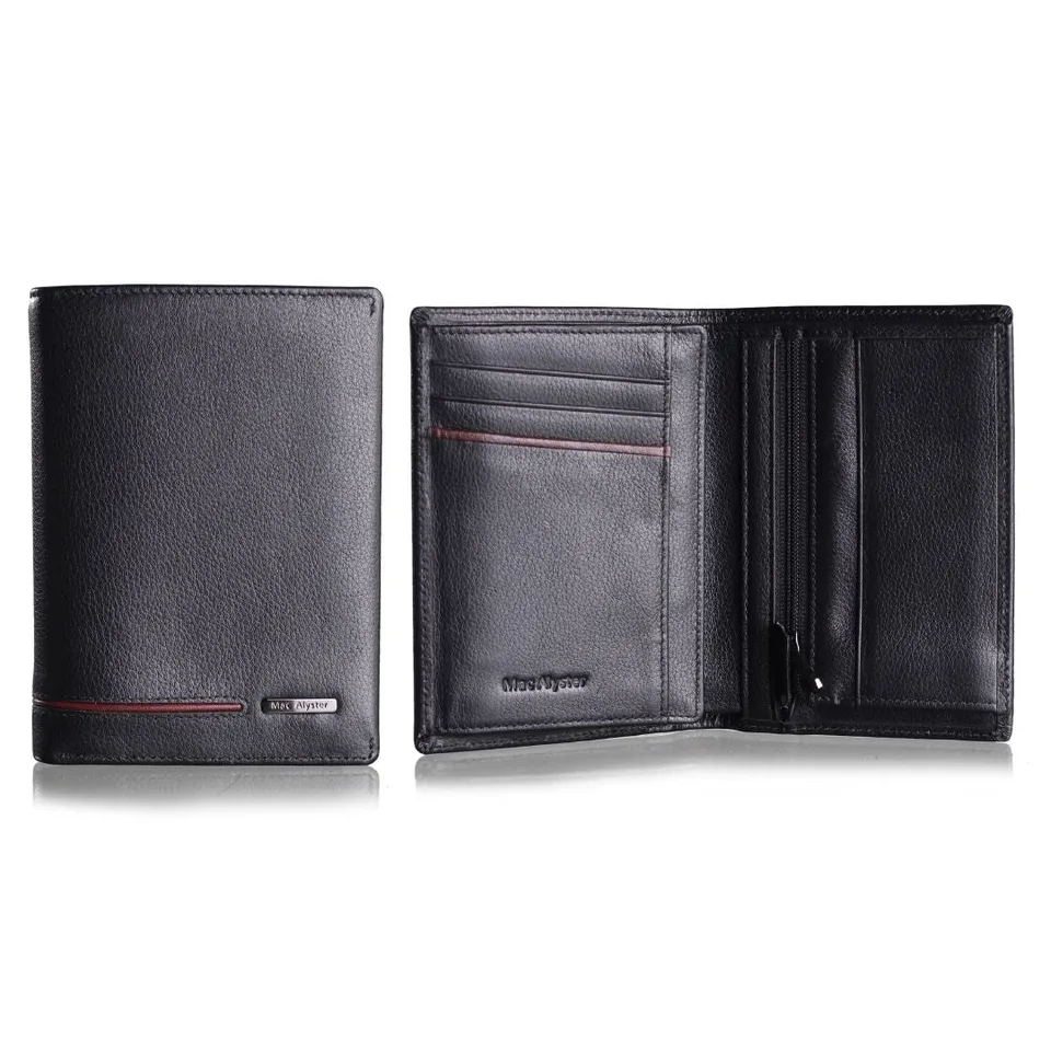 Mac Alyster Signature Portefeuille Européen Noir/Rouge