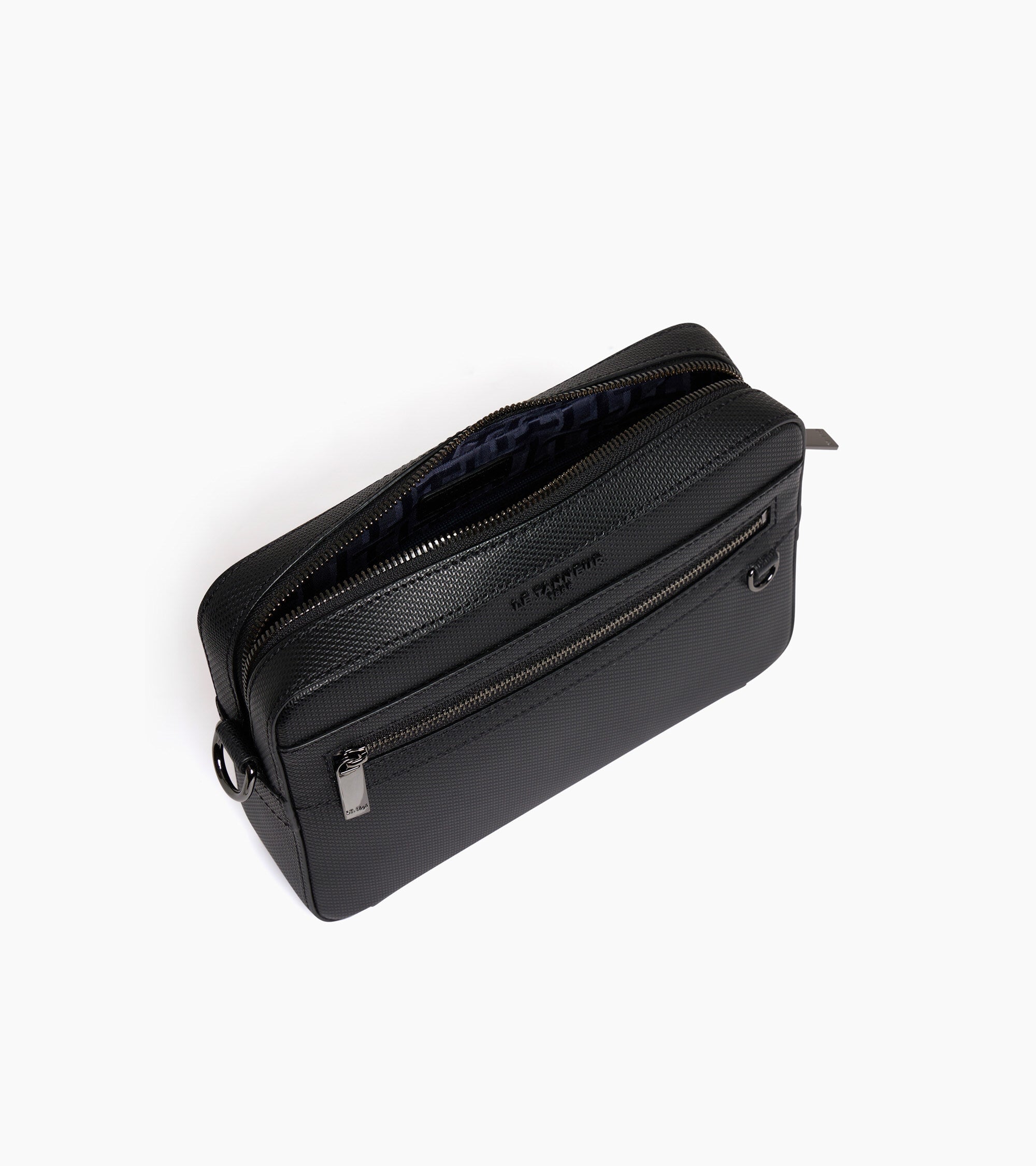 Le Tanneur Emile sacoche cuir signature T Black camera bag
