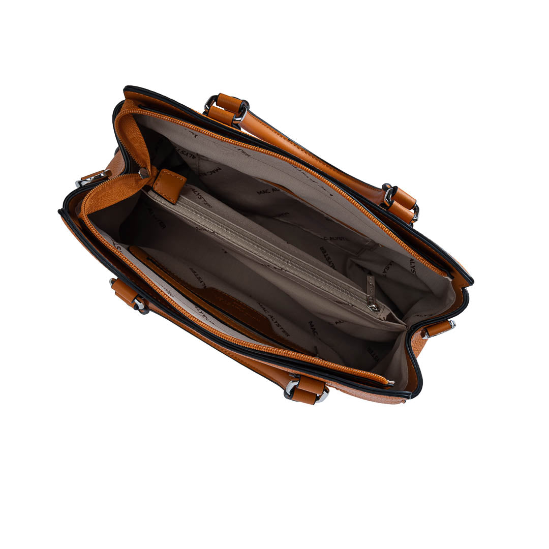 MAC ALYSTER Contraste sac main bandoulière noir