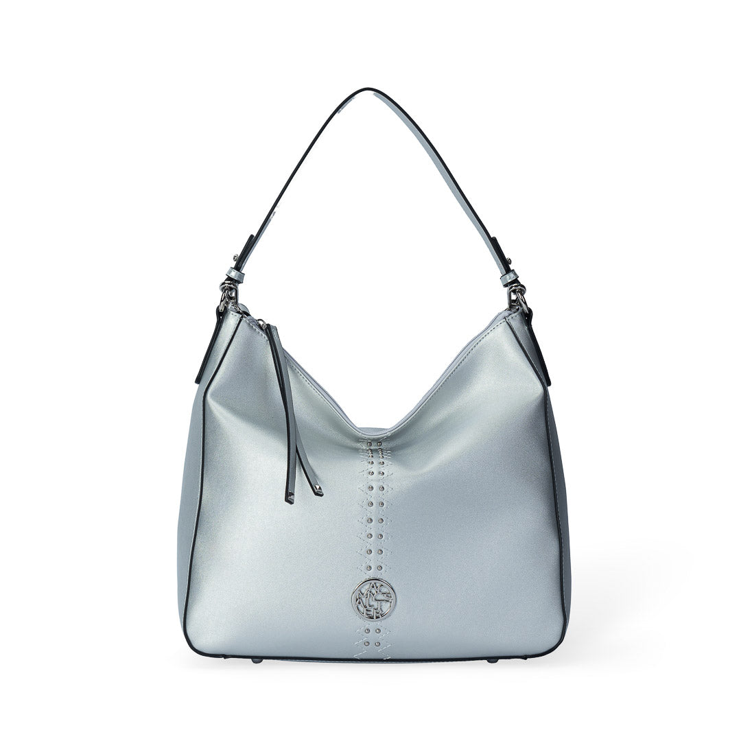 MAC ALYSTER Tentation sac épaule hobo argent clouté