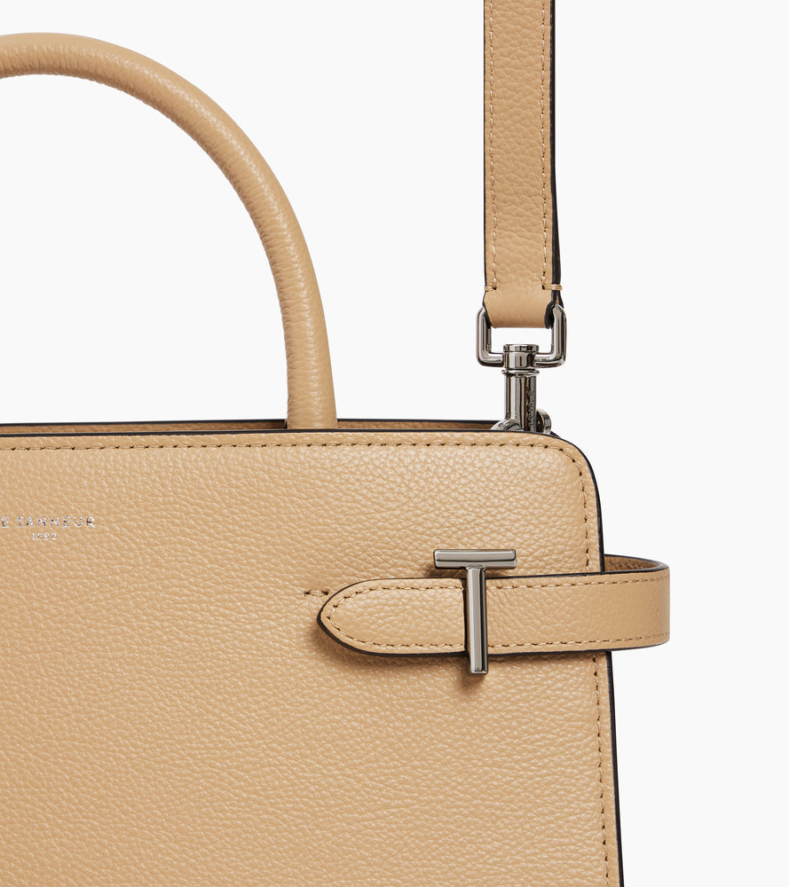 Le Tanneur Emilie sac moyen cuir grainé desert