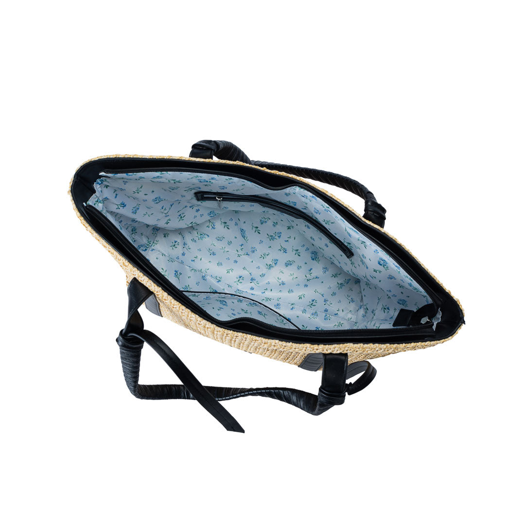 MAC ALYSTER SAINT-MALO sac shopping cognac paille