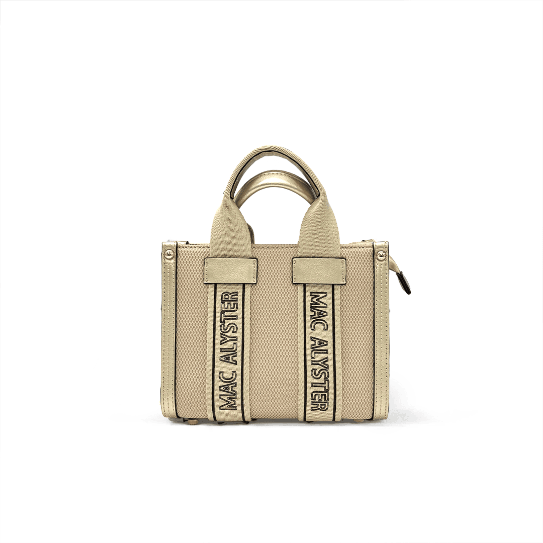 Mac Alyster Miss Clover mini sac Doré tissu 20x9x17cm