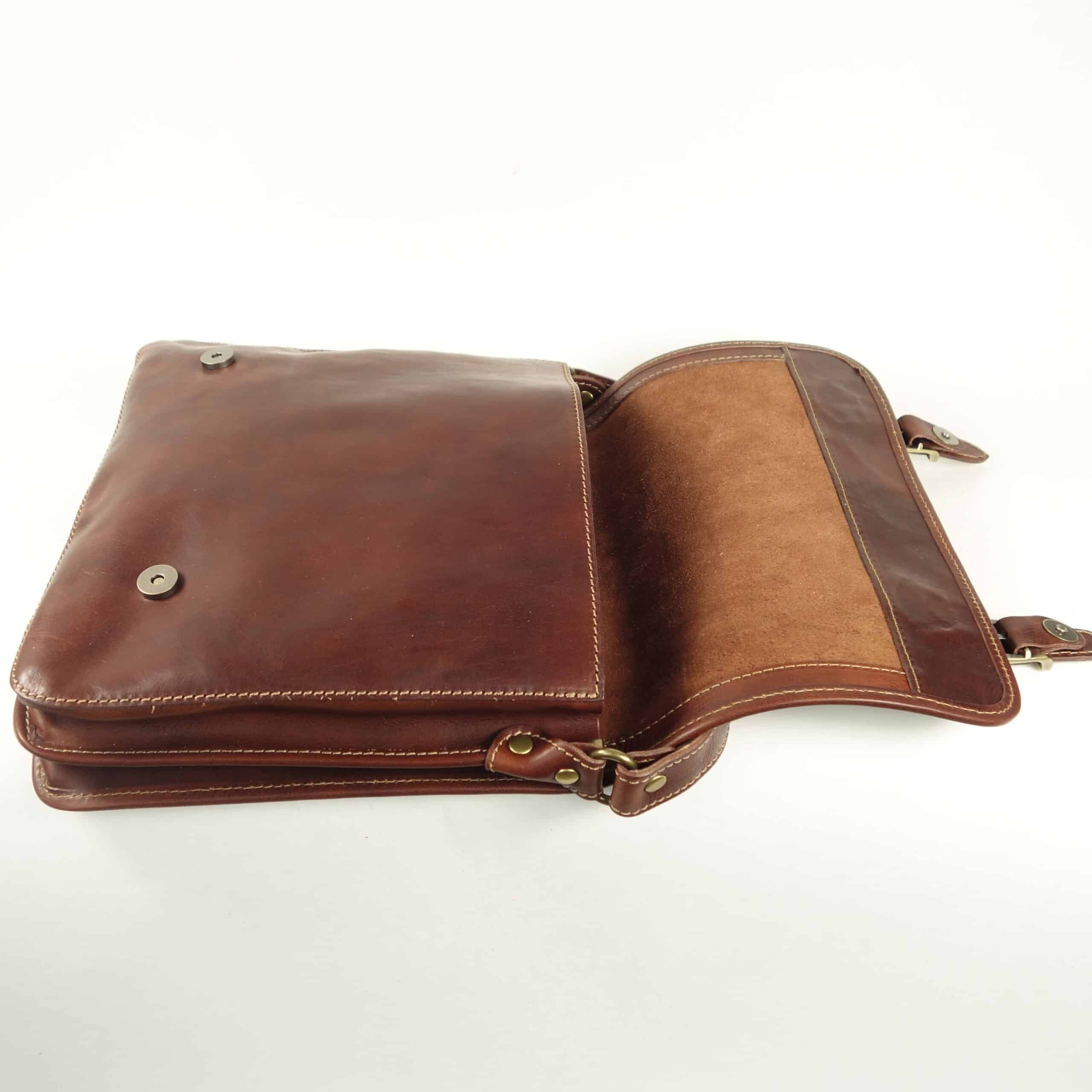 Collection Esprit Cuir Messenger sacoche marron cuir
