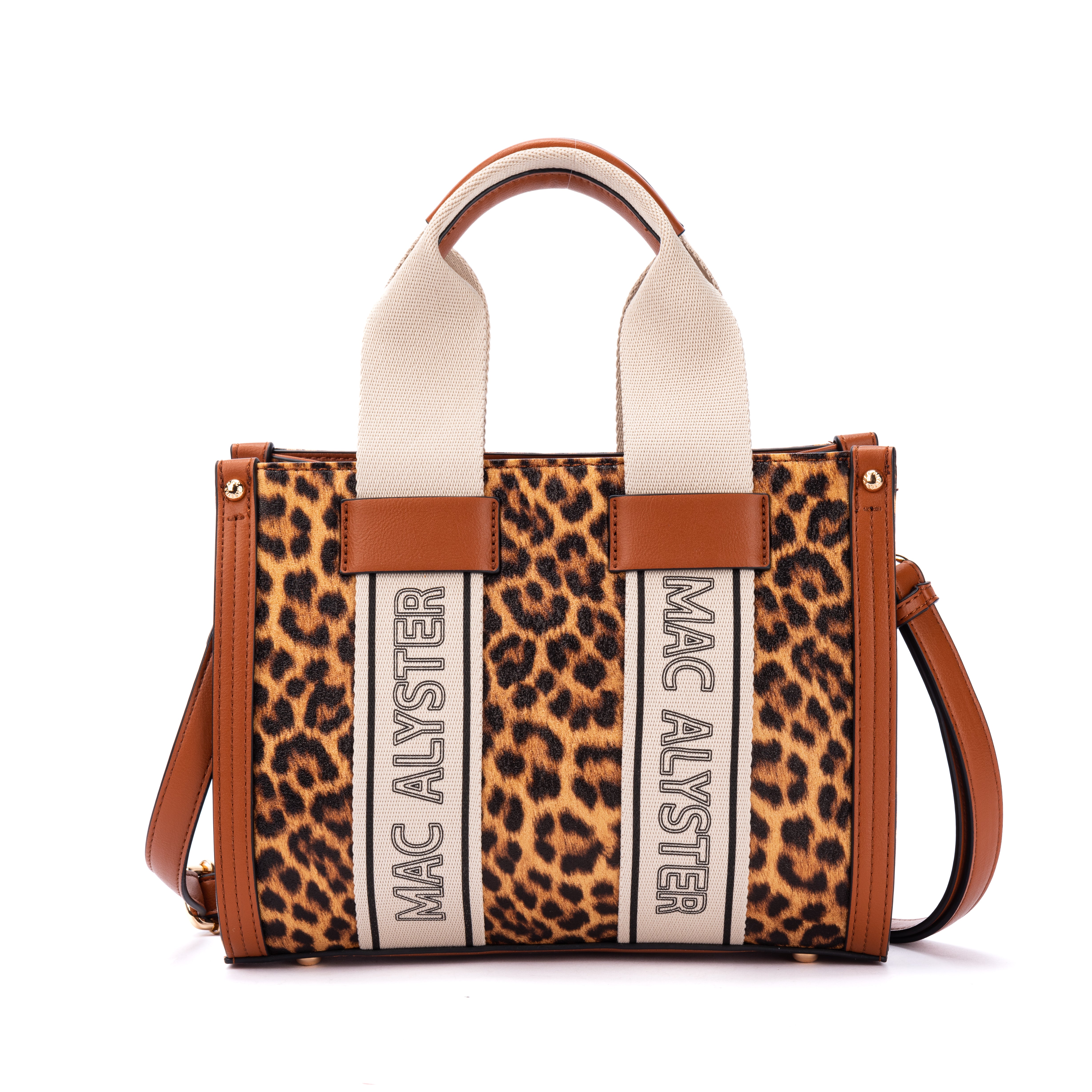 MAC ALYSTER Capsule Clover Petit sac cabas Léopard toile