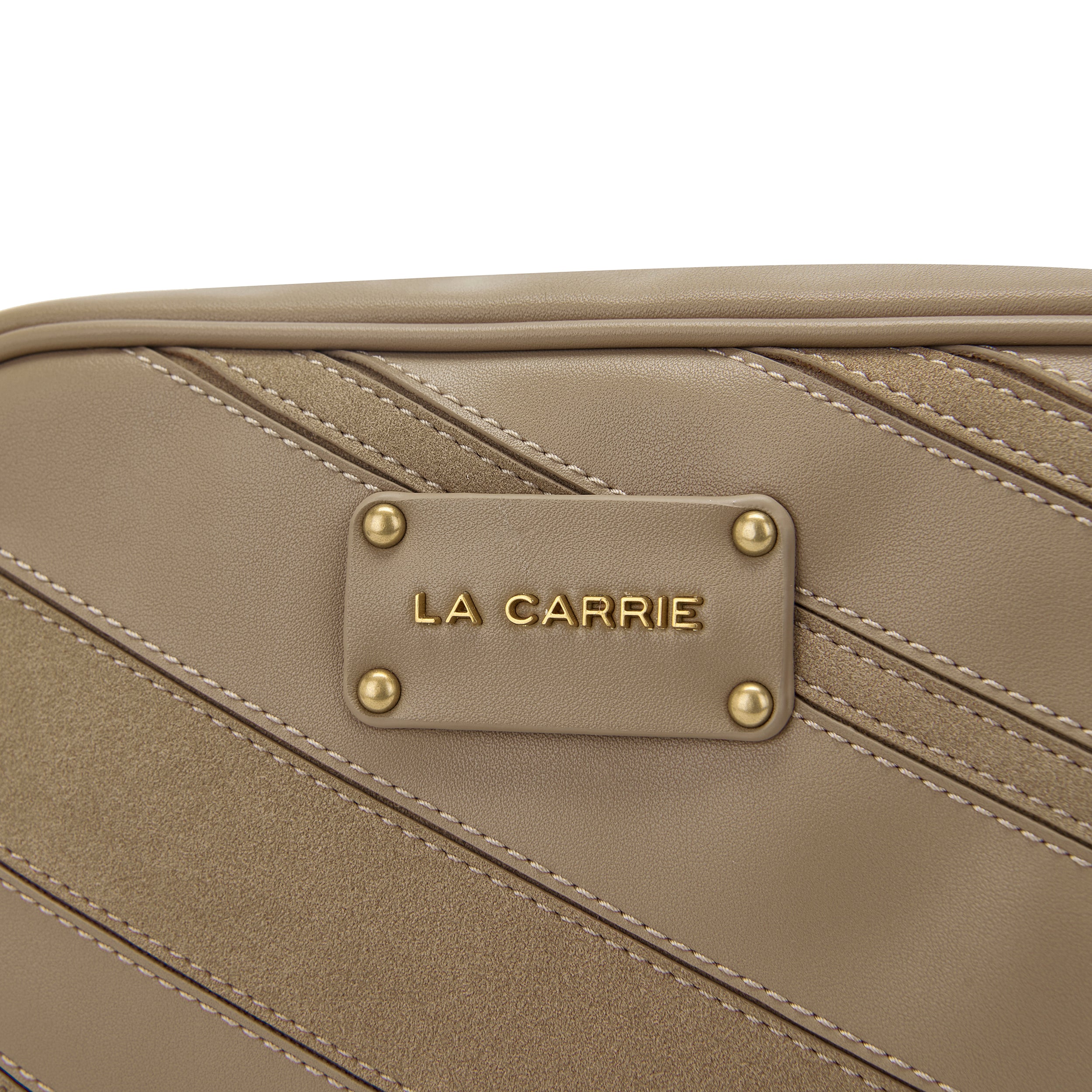La Carrie Stripes sac bandoulière beige 23x10x16cm