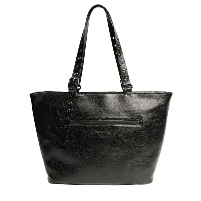 Mac Alyster Format A4 sac cabas Noir synthétique trapèze