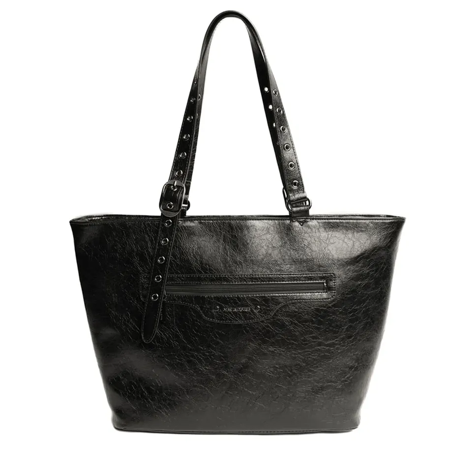 Mac Alyster Format A4 sac cabas Noir synthétique trapèze