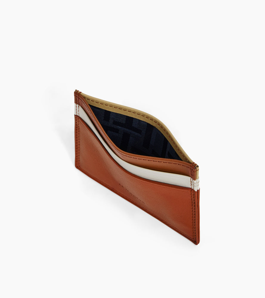 Le Tanneur Martin porte-cartes cuir lisse Mahogany RFID