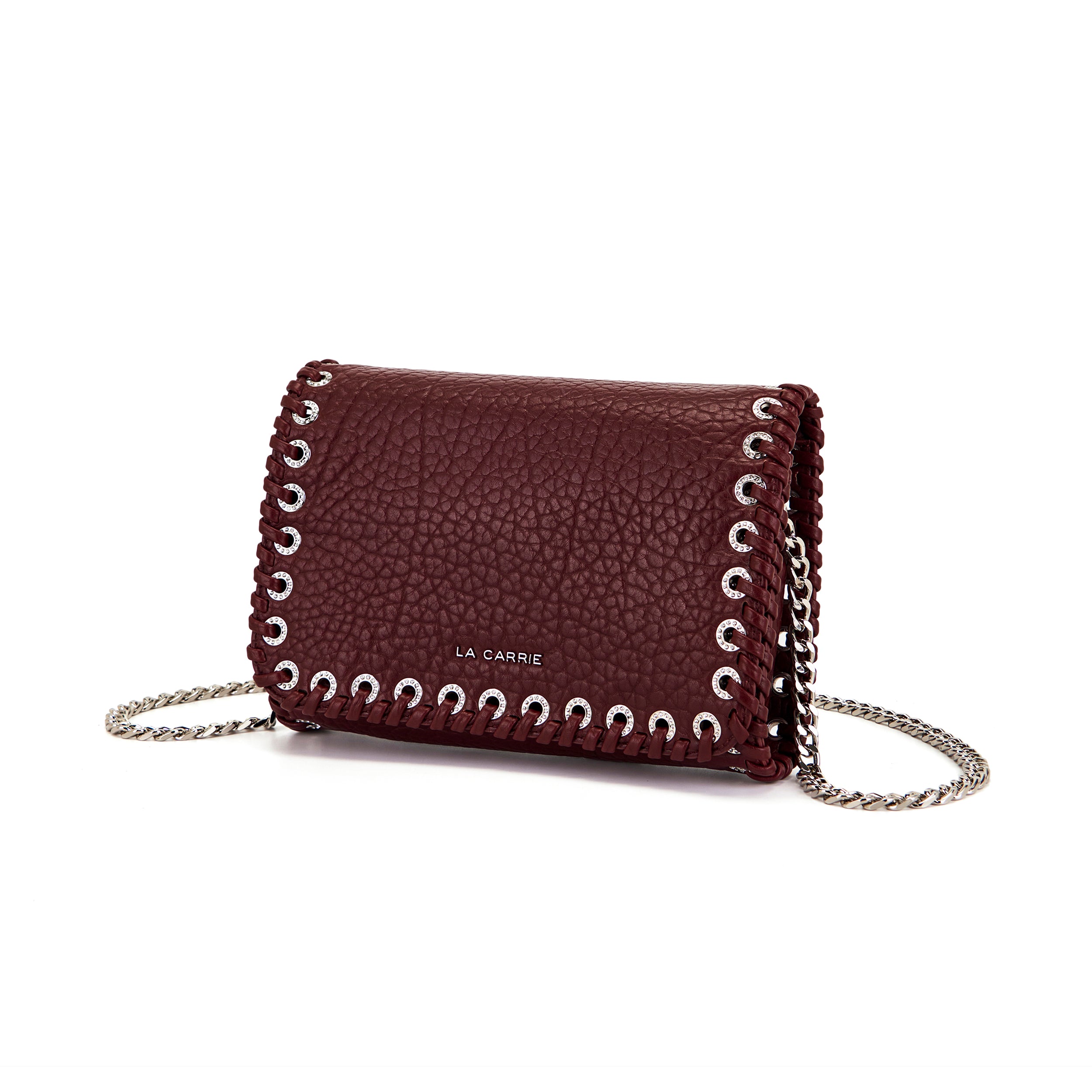 La Carrie Capsule sac bandoulière noir PU œillets