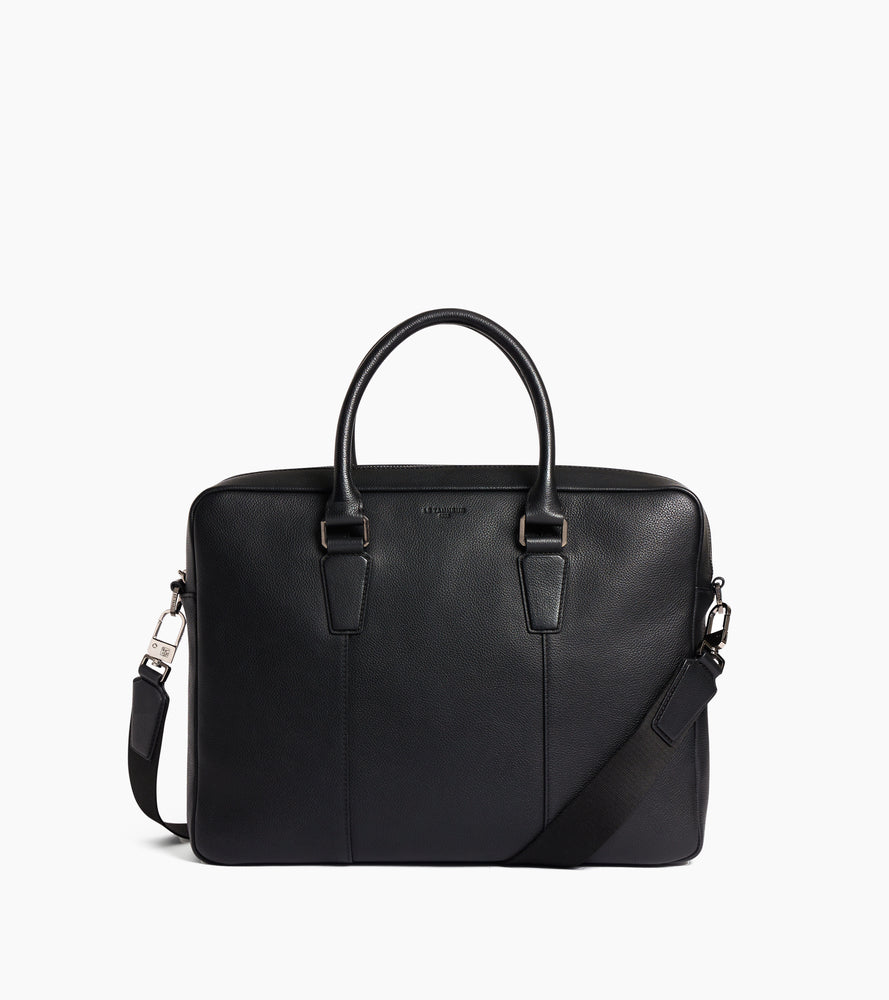 Le Tanneur Marceau porte-documents cuir grainé 15" noir