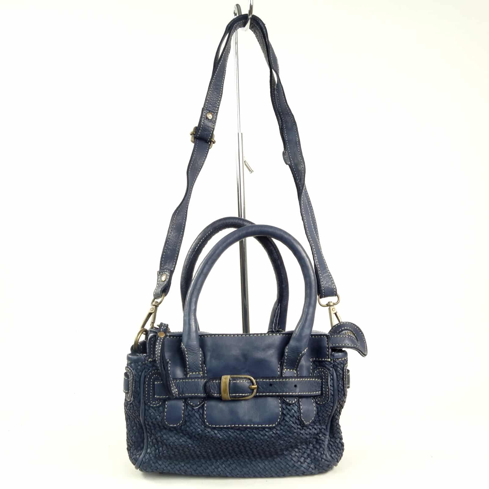 Collection Esprit Cuir TEA mini sac cuir bleu jean