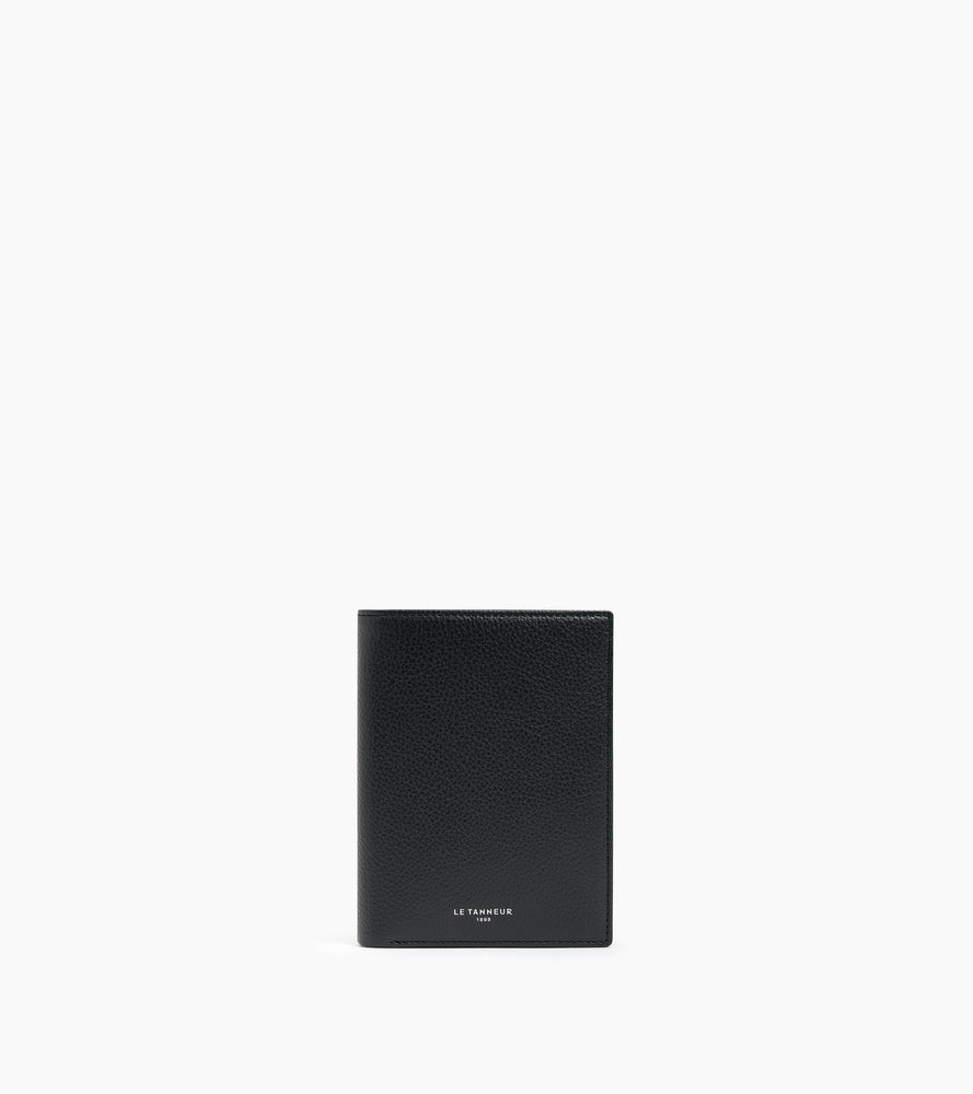 Le Tanneur Emile portefeuille vertical cuir grainé noir
