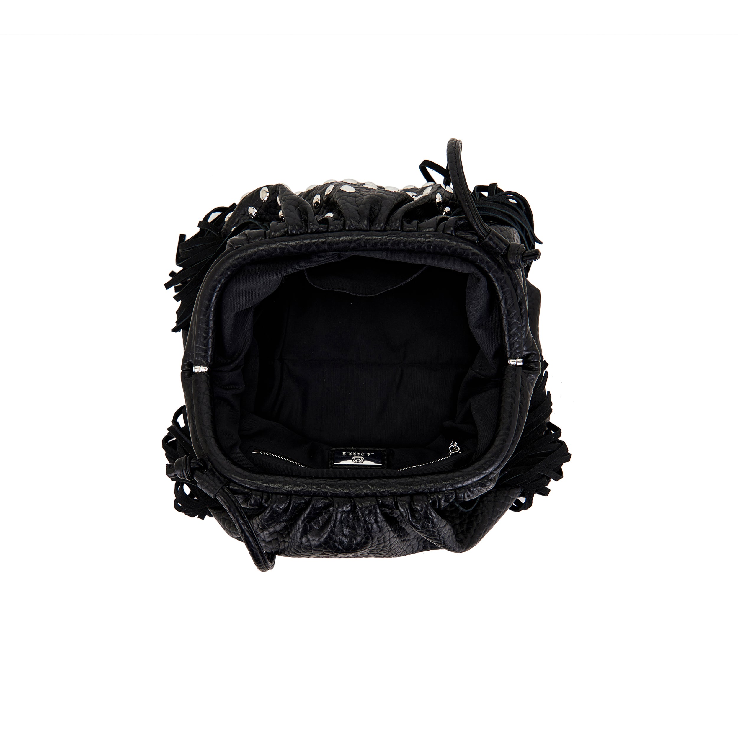 La Carrie Capsule Big sac bandoulière noir clouté 30 cm