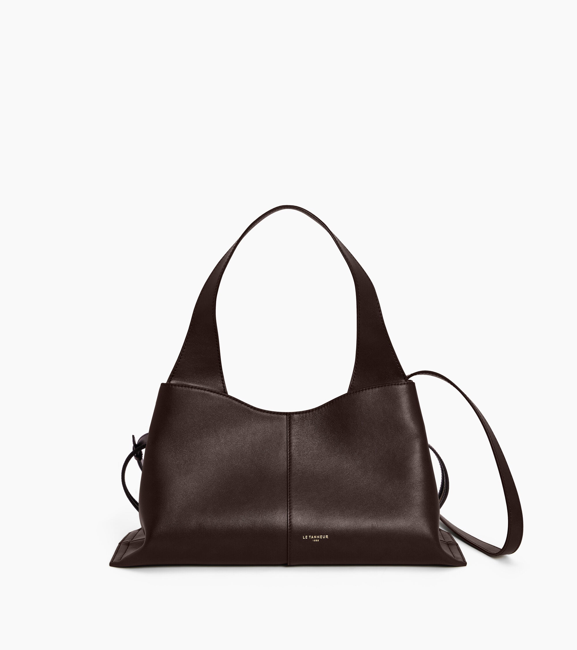 Le Tanneur Félicie petit sac à main cuir lisse marron arabica