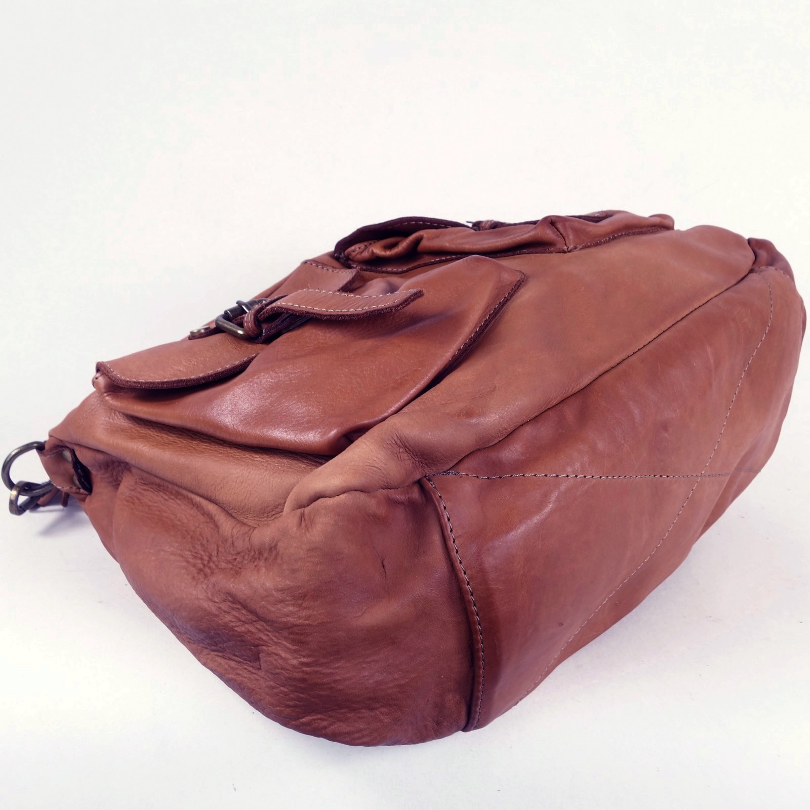 Collection Esprit Cuir PAULA sac besace cuir marron