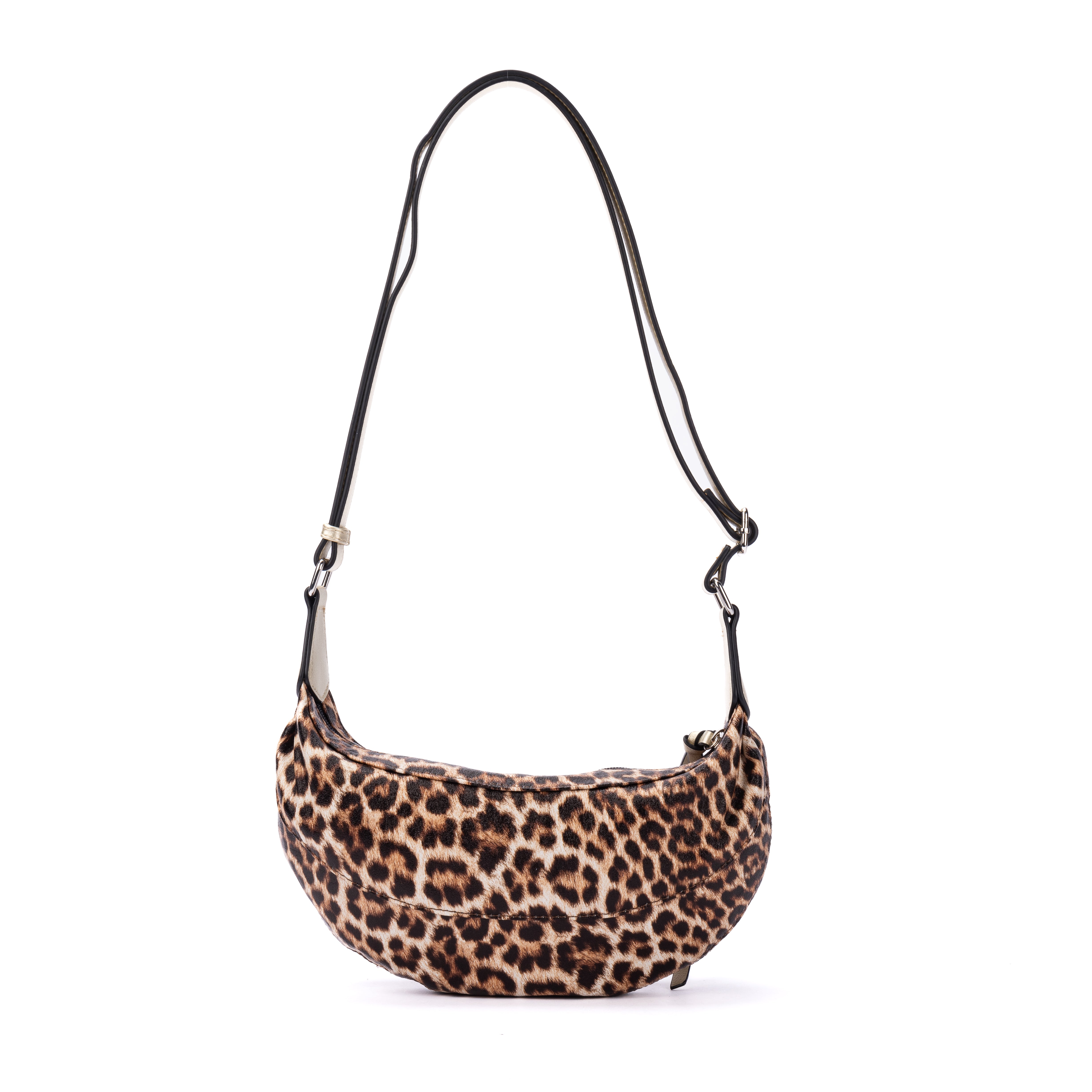MAC ALYSTER CAPSULE LEOPARD Sac demi-lune Doré imprimé