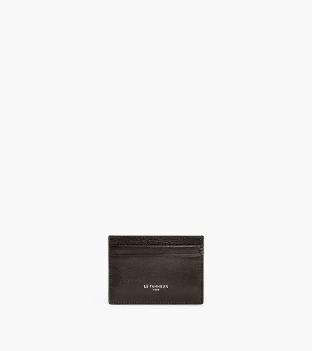Le Tanneur Lucien porte-cartes cuir huilé brown coffee