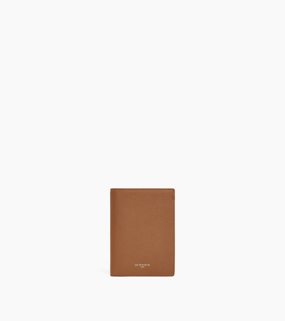 Le Tanneur Lucien portefeuille cuir grainé vertical zip