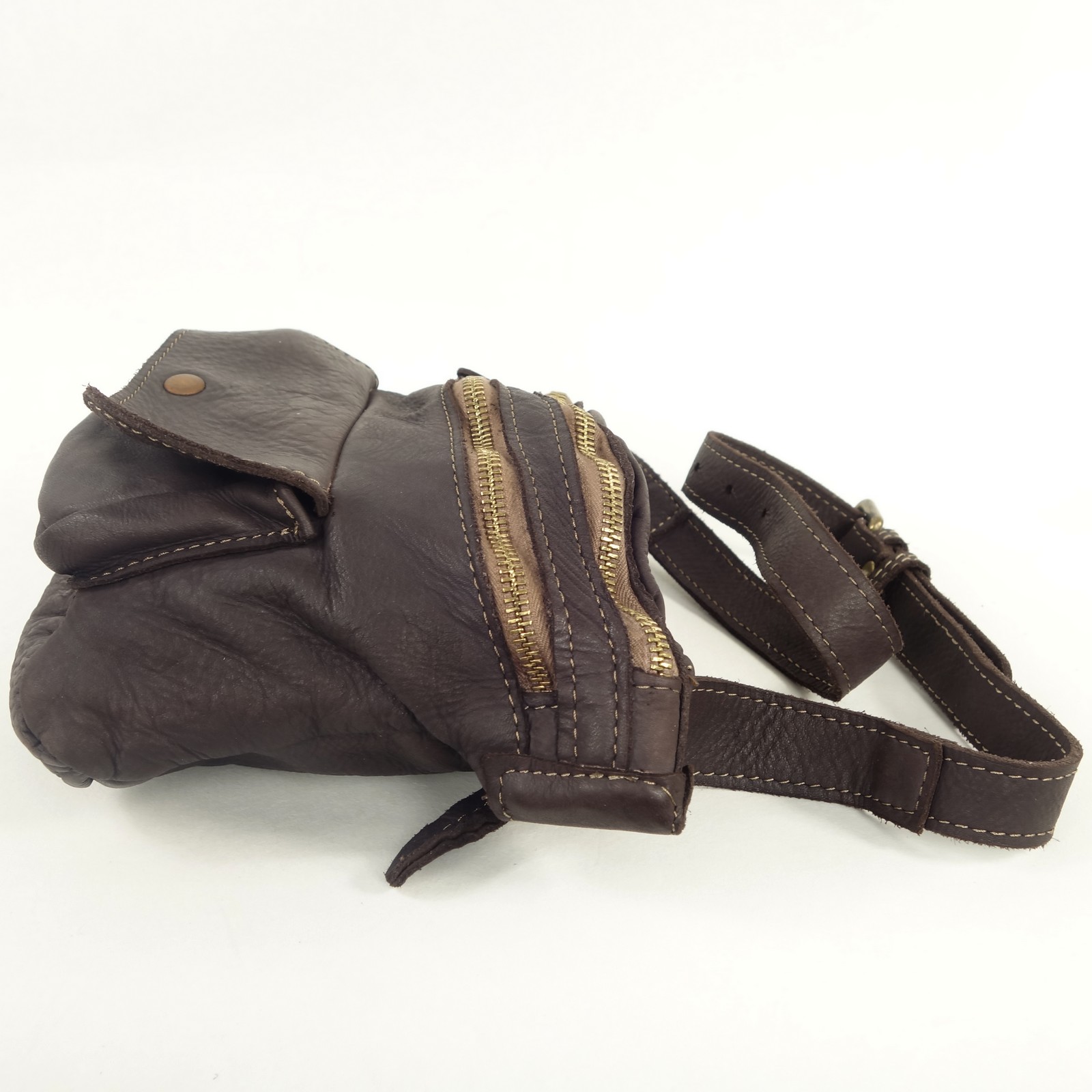 Collection Esprit Cuir Jimy besace cuir marron vintage homme