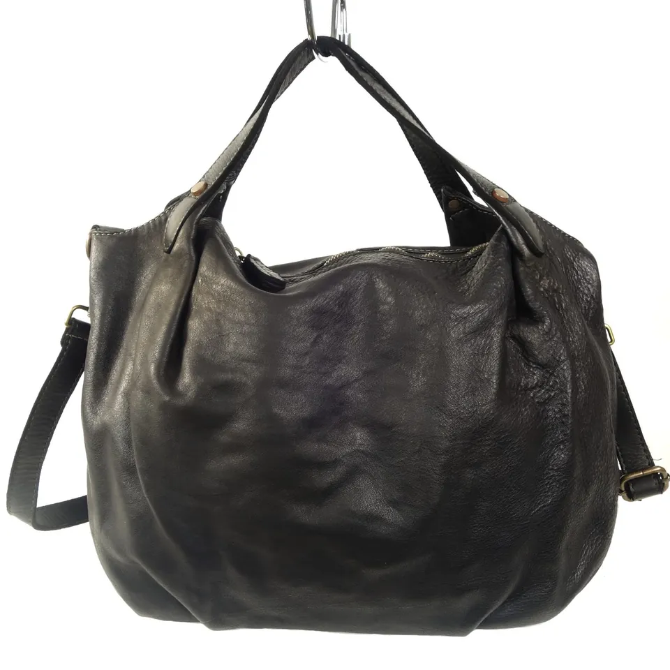 Collection Esprit Cuir MANUELA grand sac cuir noir