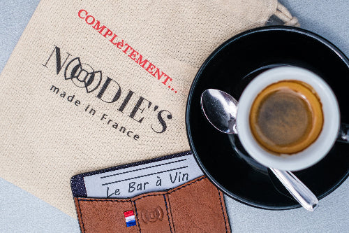 Nodie's Marius porte-cartes camel lisse cuir veau