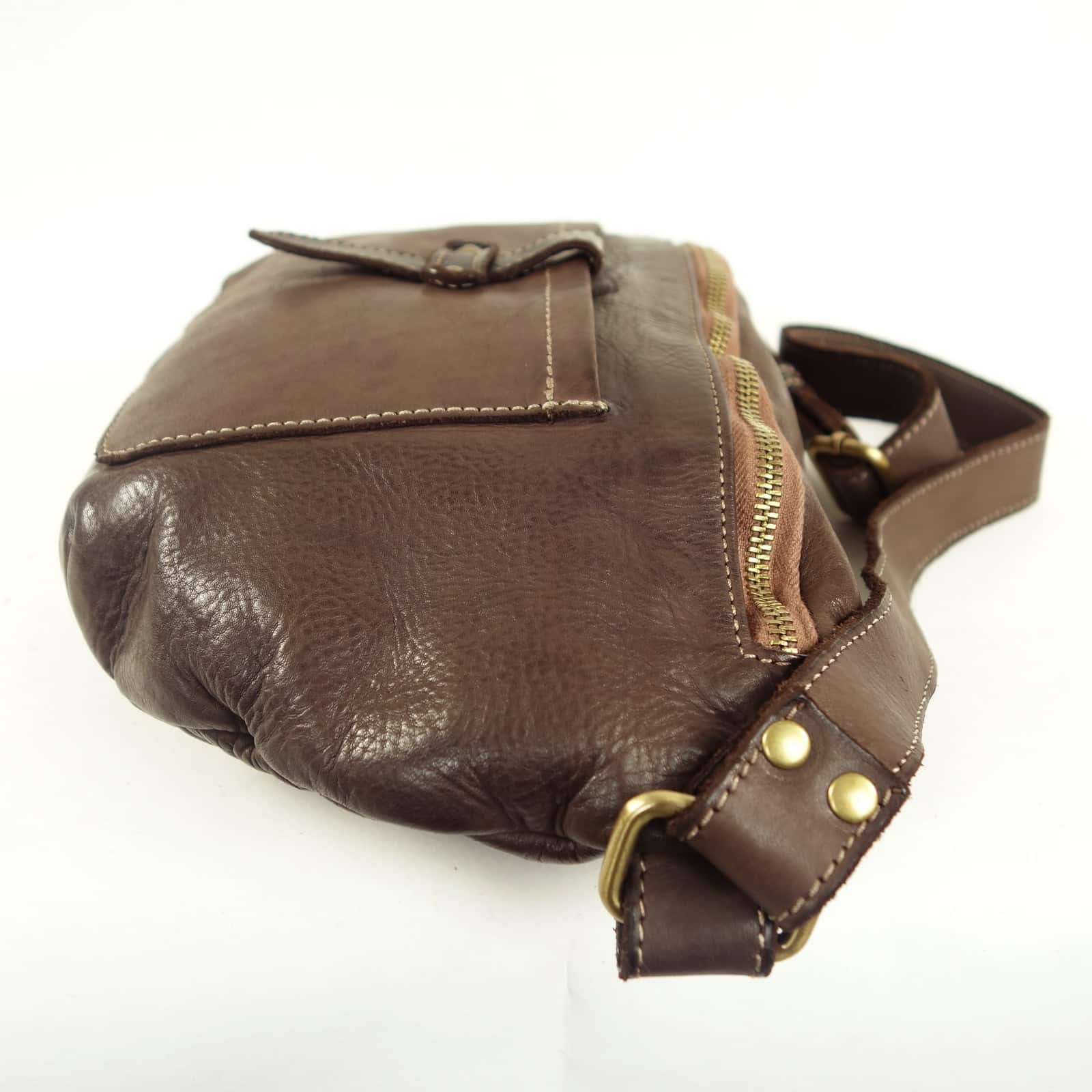 Collection Esprit Cuir Taylor sac banane cuir brun