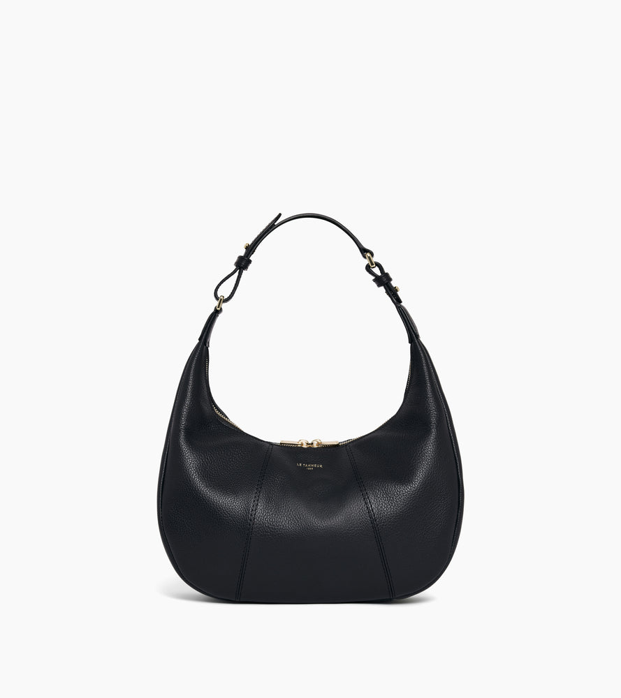 Le Tanneur Juliette petit sac hobo cuir Black