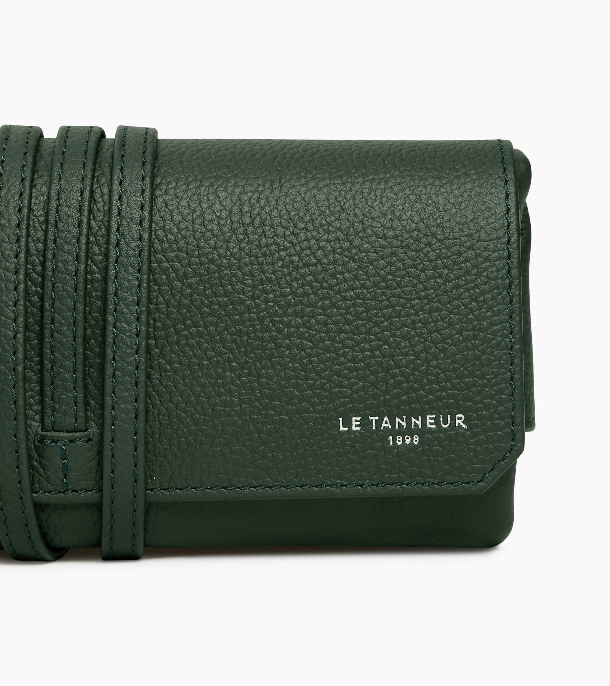 Le Tanneur étui voyage 3 montres cuir grainé vert malachite