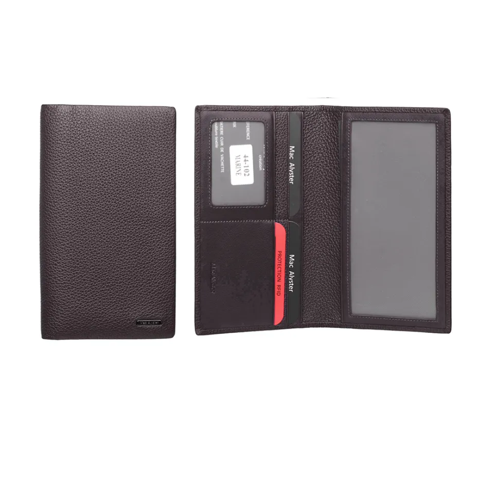 MAC ALYSTER Premium porte-chéquier cuir noir RFID
