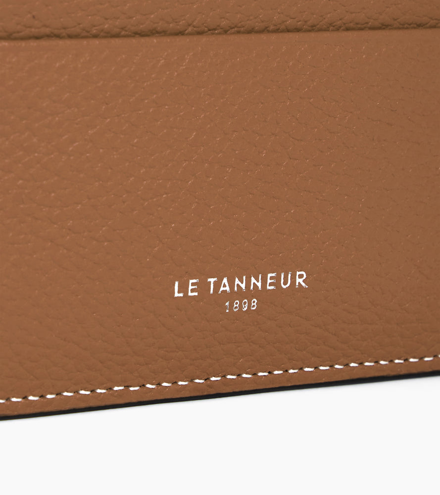 Le Tanneur Emile porte-cartes cuir grainé marron tan
