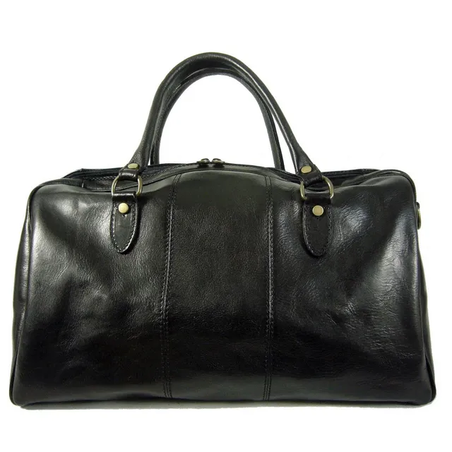 Collection Esprit Cuir VIENNA sac de voyage noir cuir