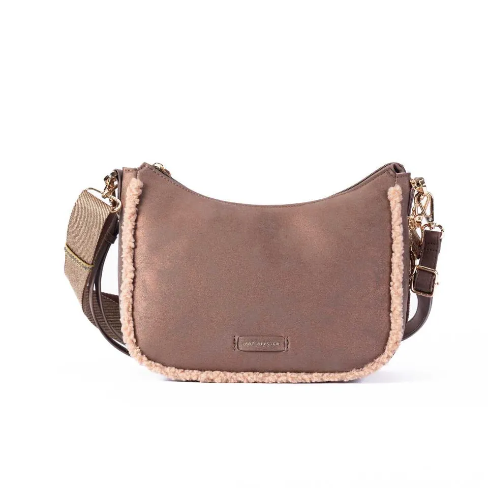 Mac Alyster Ambre sac trotteur bronze fourrure