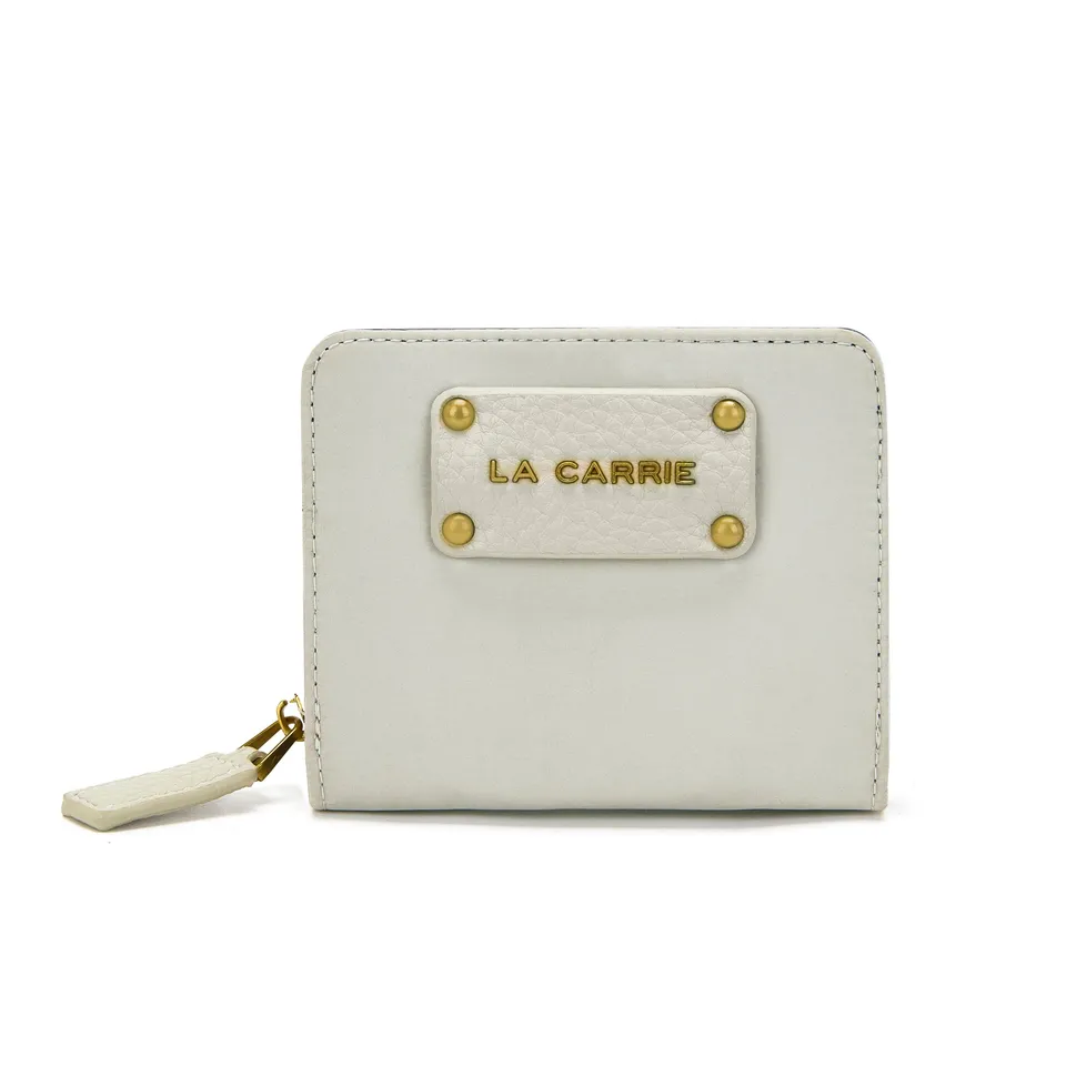 La Carrie Bag Wallet portefeuille ivoire 12x9cm nylon