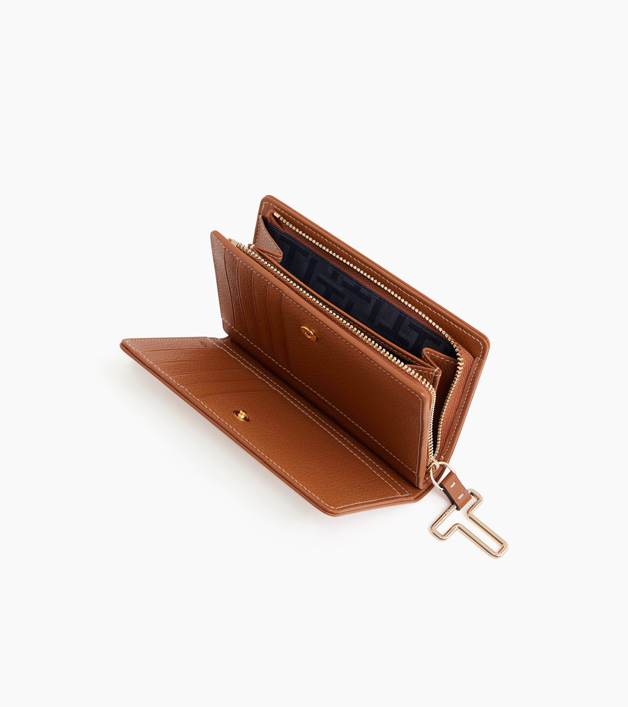 Le Tanneur Juliette portefeuille cuir grainé marron