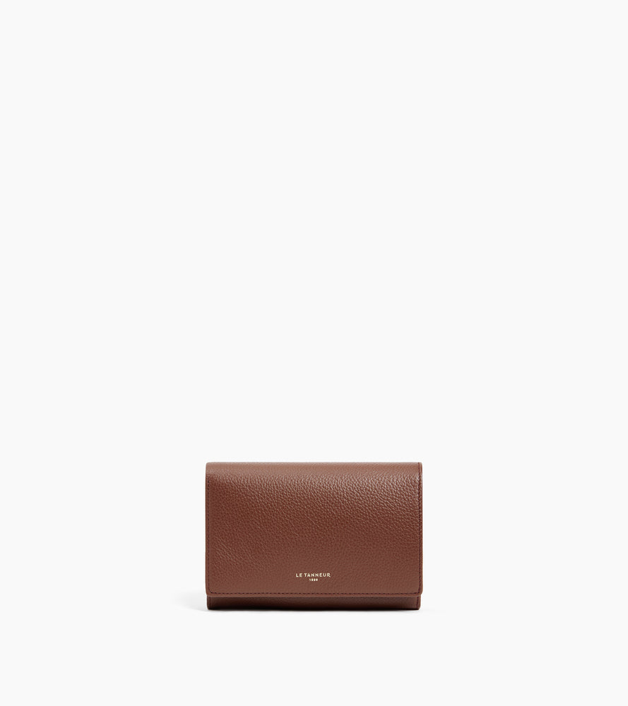 Le Tanneur Emilie portefeuille cuir grainé femme zippé