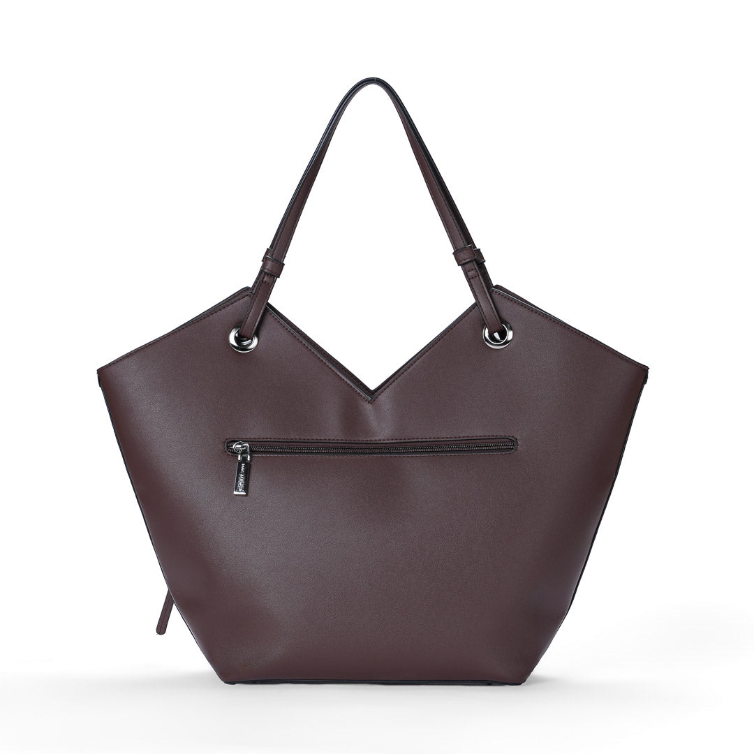 Mac Alyster Captivante grand sac shopping Noir suédine 49 cm