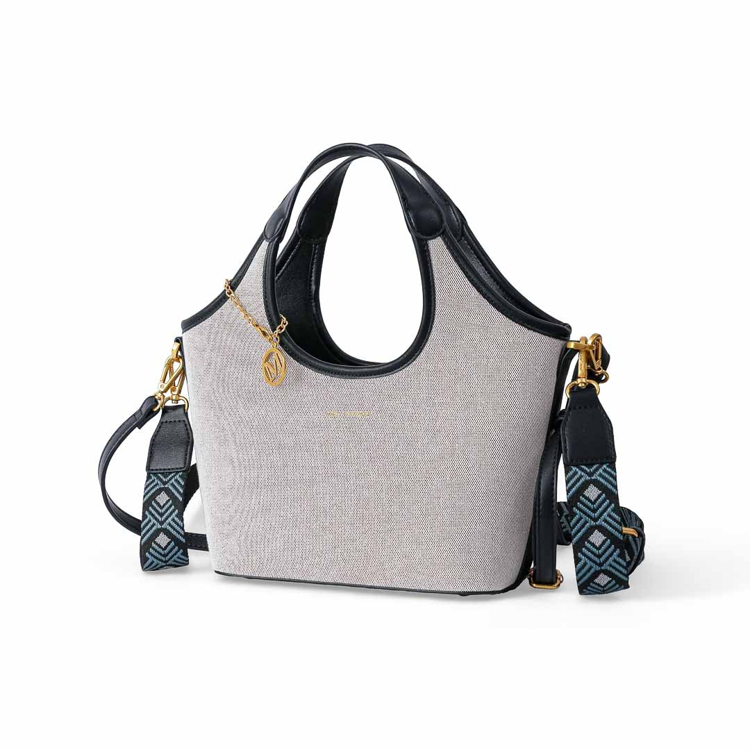 MAC ALYSTER Regard sac à main toile noir bandoulière
