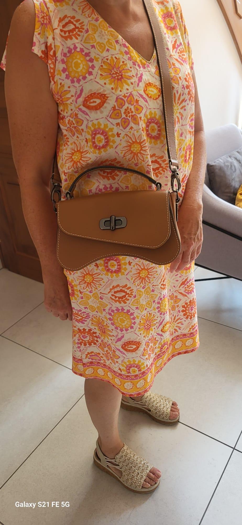 Nodie's L'iconique sac baguette camel grainé cuir