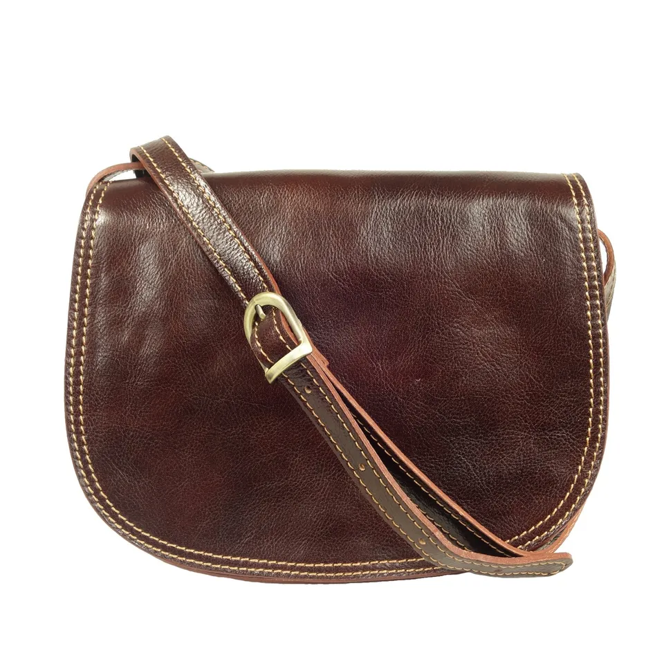 Collection Esprit Cuir Sac Besace Enila besace marron cuir