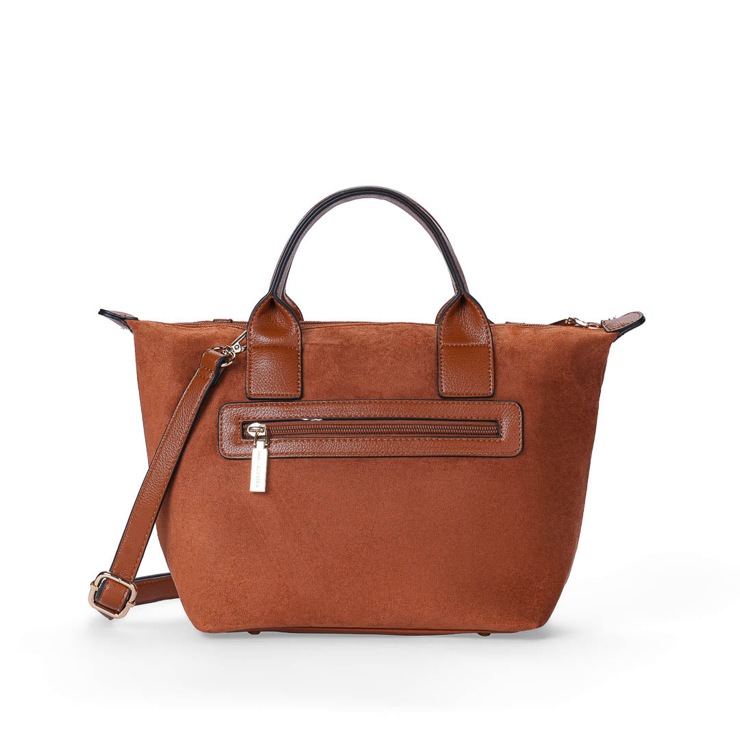 Mac Alyster Abrielle Daim sac à main cognac 34 cm