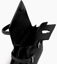 Le Tanneur Emilie petit sac à main cuir effet raffia