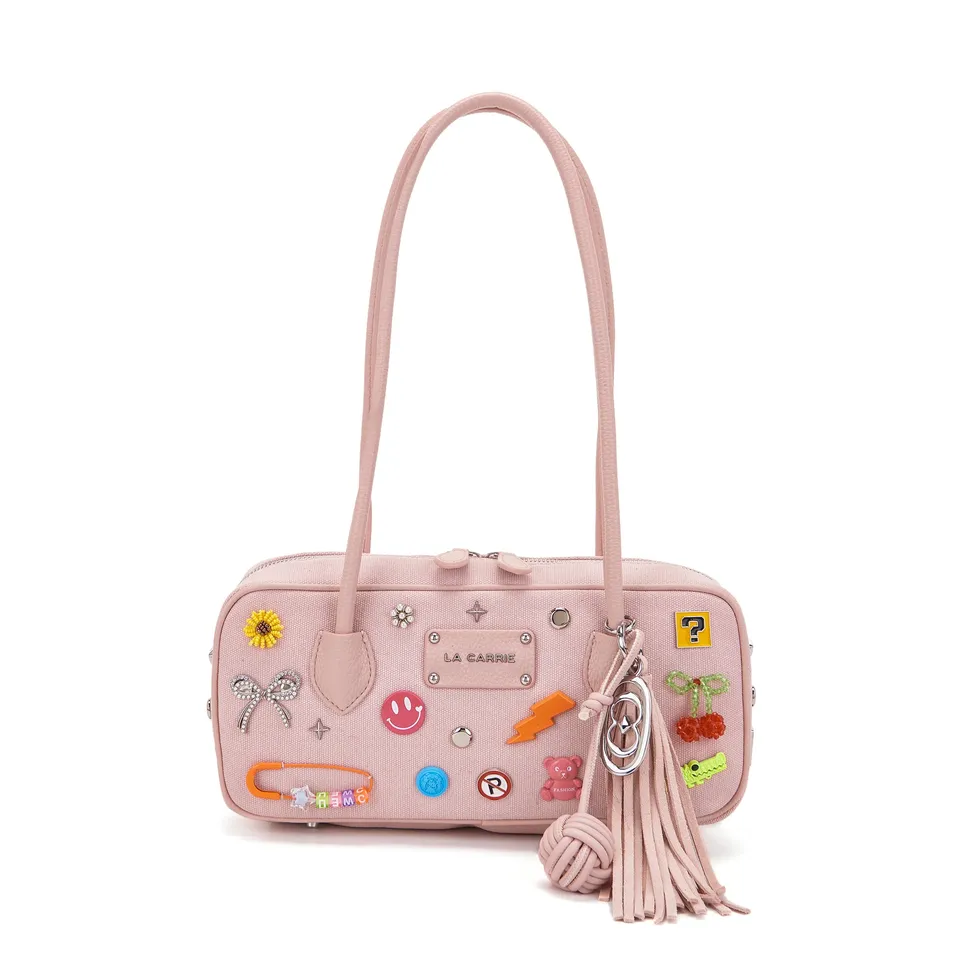 La Carrie Pins sac à main tissu rose 30x9x14 pins