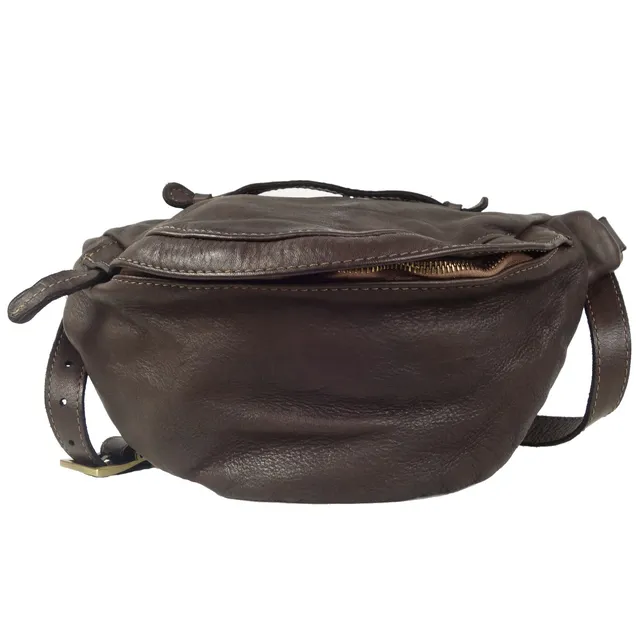 Collection Esprit Cuir ENZO sac banane marron cuir
