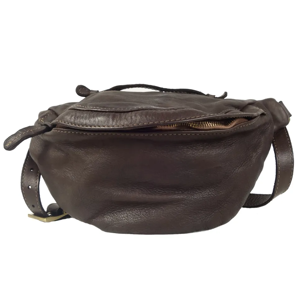 Collection Esprit Cuir ENZO sac banane marron cuir