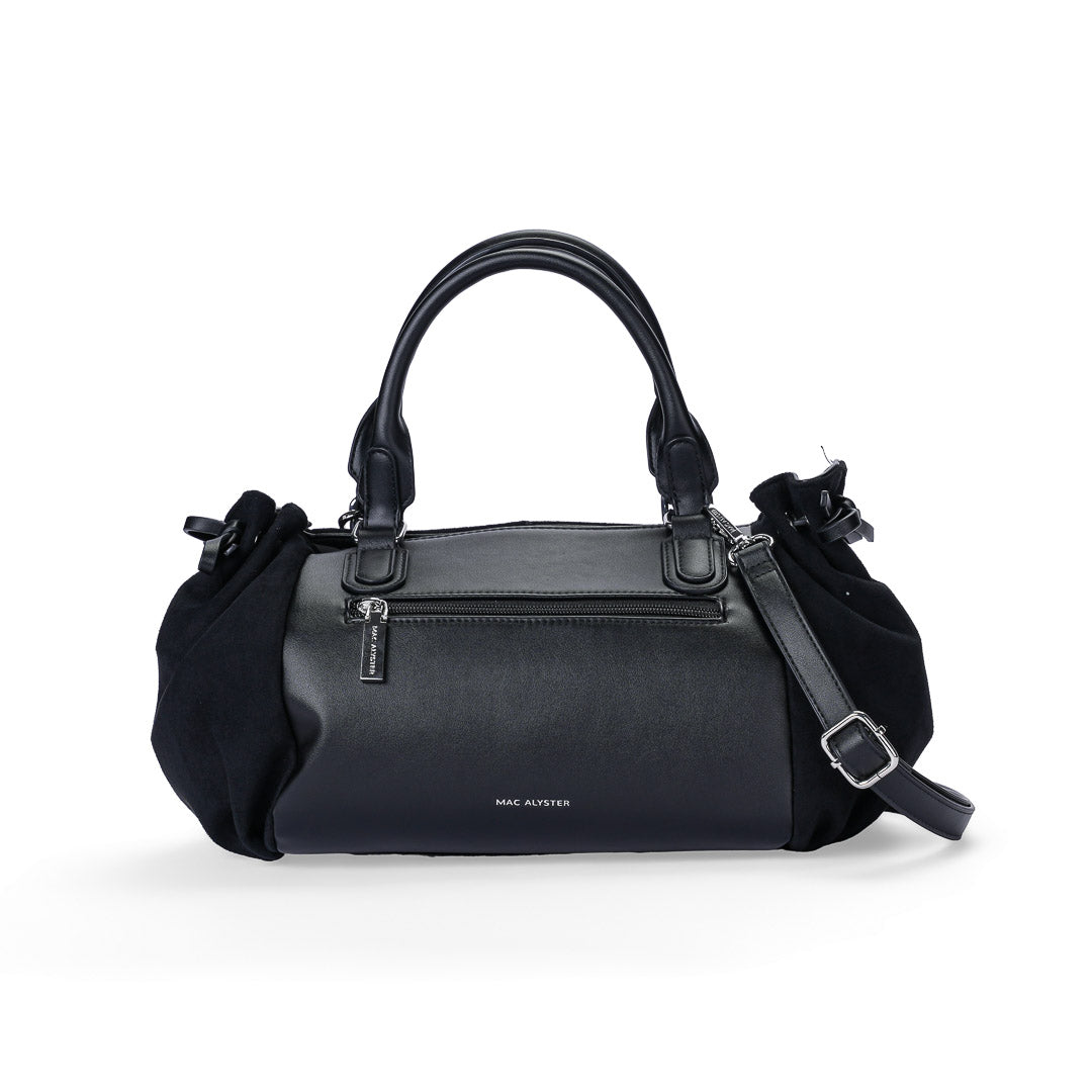 Mac Alyster Captivante sac bowling Noir suedine 35 cm