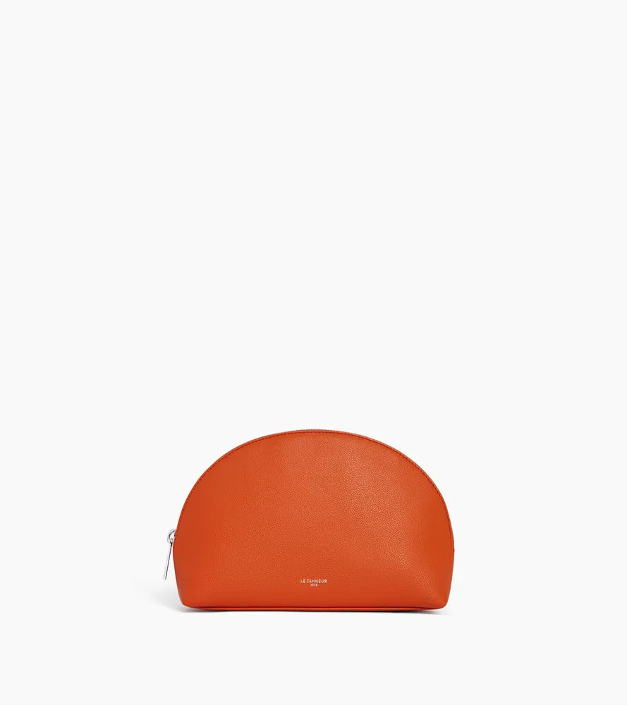 Le Tanneur trousse de toilette demi-lune cuir grainé