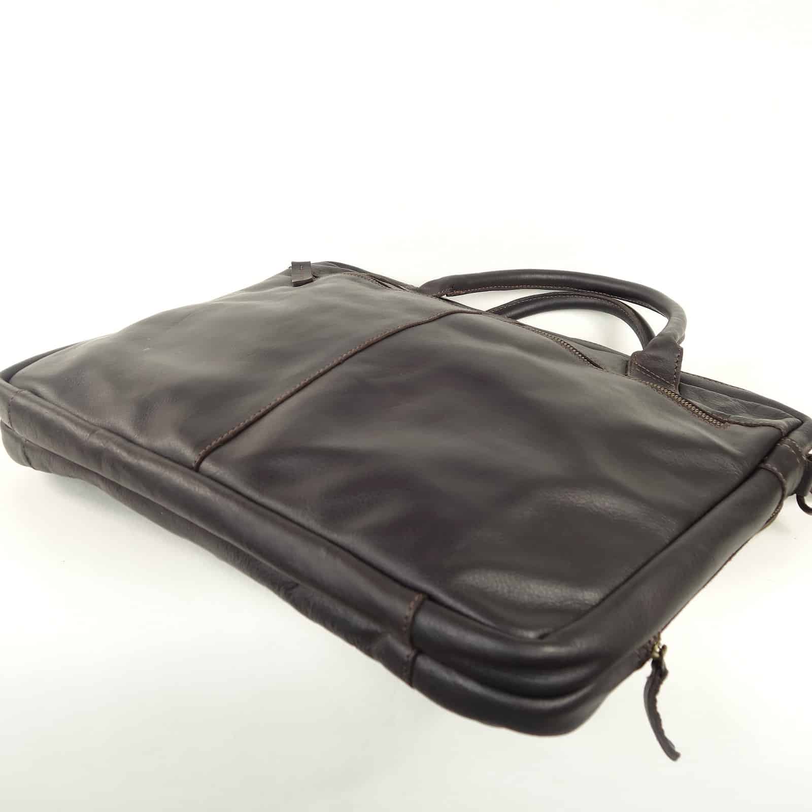 Collection Esprit Cuir GRAHAM cartable cuir marron 17 pouces A4