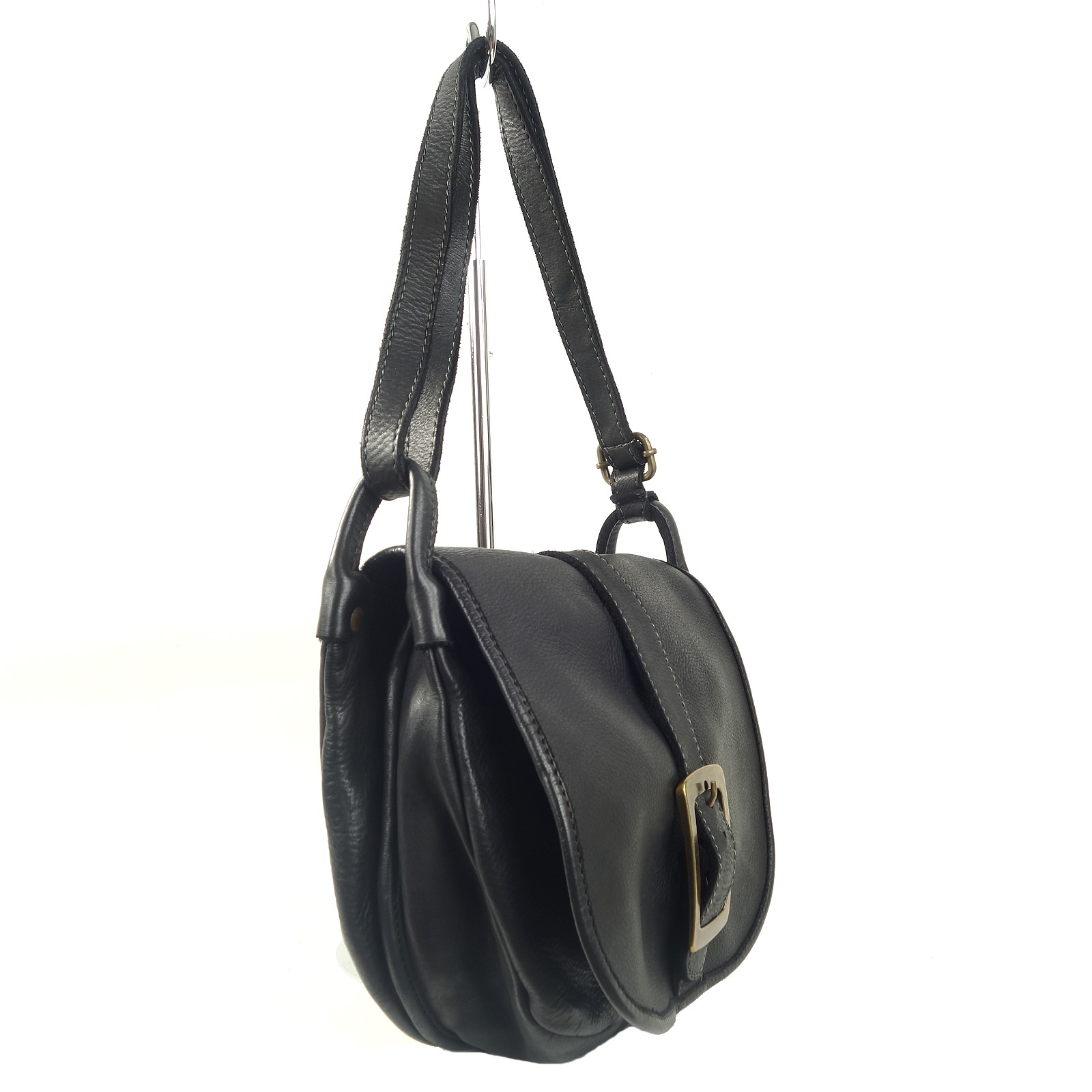 Collection Esprit Cuir Giulia sac besace noir cuir vintage
