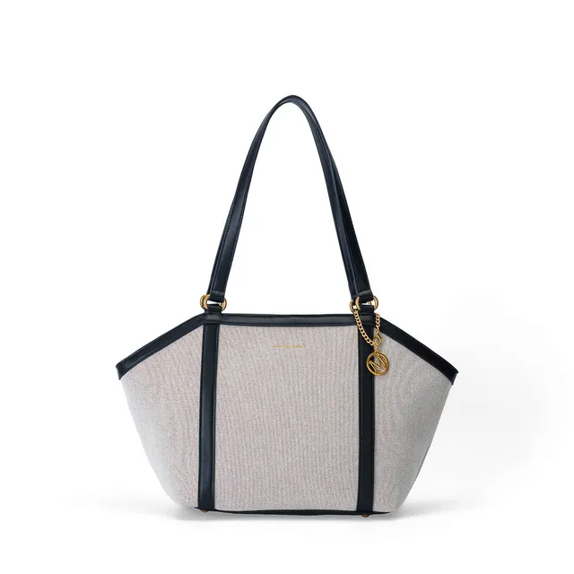Mac Alyster Regard sac cabas noir toile grand format